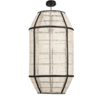 Pella Hanglamp - H58 x Ø33 cm - Linnen - Off White