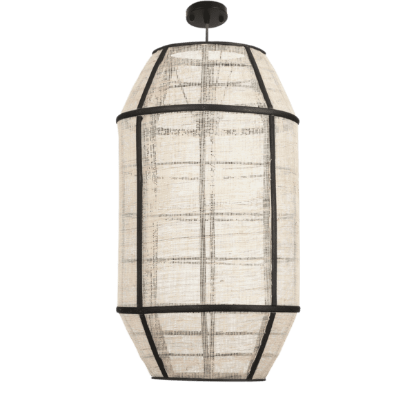Pella Hanglamp - H58 x Ø33 cm - Linnen - Off White
