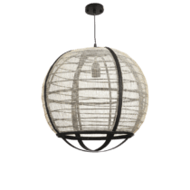 Pella Hanglamp - H44 x Ø45 cm - Linnen - Off White