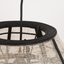 Pella Hanglamp - H58 x Ø33 cm - Linnen - Off White - Afbeelding 2