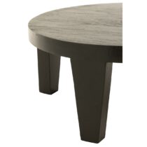J-Line Salontafel Rond Mango Hout Mat Zwart - Afbeelding 2
