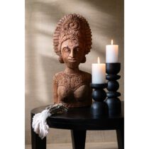 J-Line Salontafel Rond Mango Hout Mat Zwart - Afbeelding 5