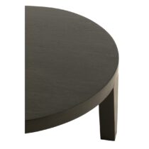 J-Line Salontafel Rond Mango Hout Mat Zwart - Afbeelding 3